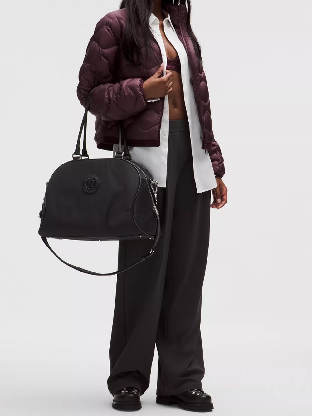 lululemon athletica Bowler Duffle Bag 17L Black Silver - Picture 11 of 13